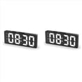 thumbnail image 1 of 2X Reloj Despertador Digital (Alimentado por BateríA) o Reloj de Mesa Alimentado por USB Snooze Modo Nocturno 12/24H Relojes LED ElectróNicos Negro, 1 of 5