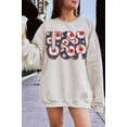 thumbnail image 7 of Floral USA Graphic Fleece Sweatshirts, 7 of 7