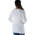 thumbnail image 4 of Alfani Womens Ruched Sleeve Pullover Blouse, White, X-Large, 4 of 4