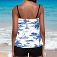 thumbnail image 6 of HOMBOM Two Piece Swimsuit for Women Modest Swimwear Tankini Tropical Floral Boyshorts High Waisted Womens Bathing Suit,M, 6 of 8
