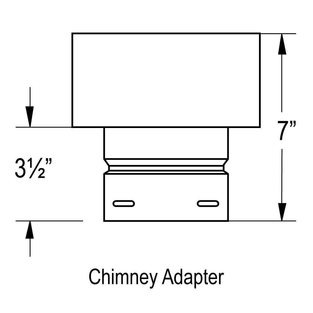 M & G Duravent 3PVP-X8 3 Inch  Pelletvent Pro 8 Inch  Chimney Adaptor