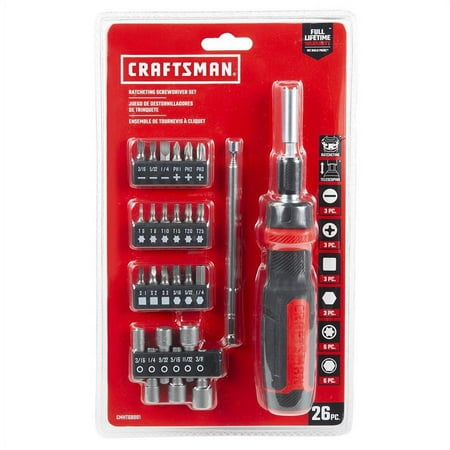 CRAFTSMAN Ratcheting Screwdriver Set  26-Piece (CMHT68001)