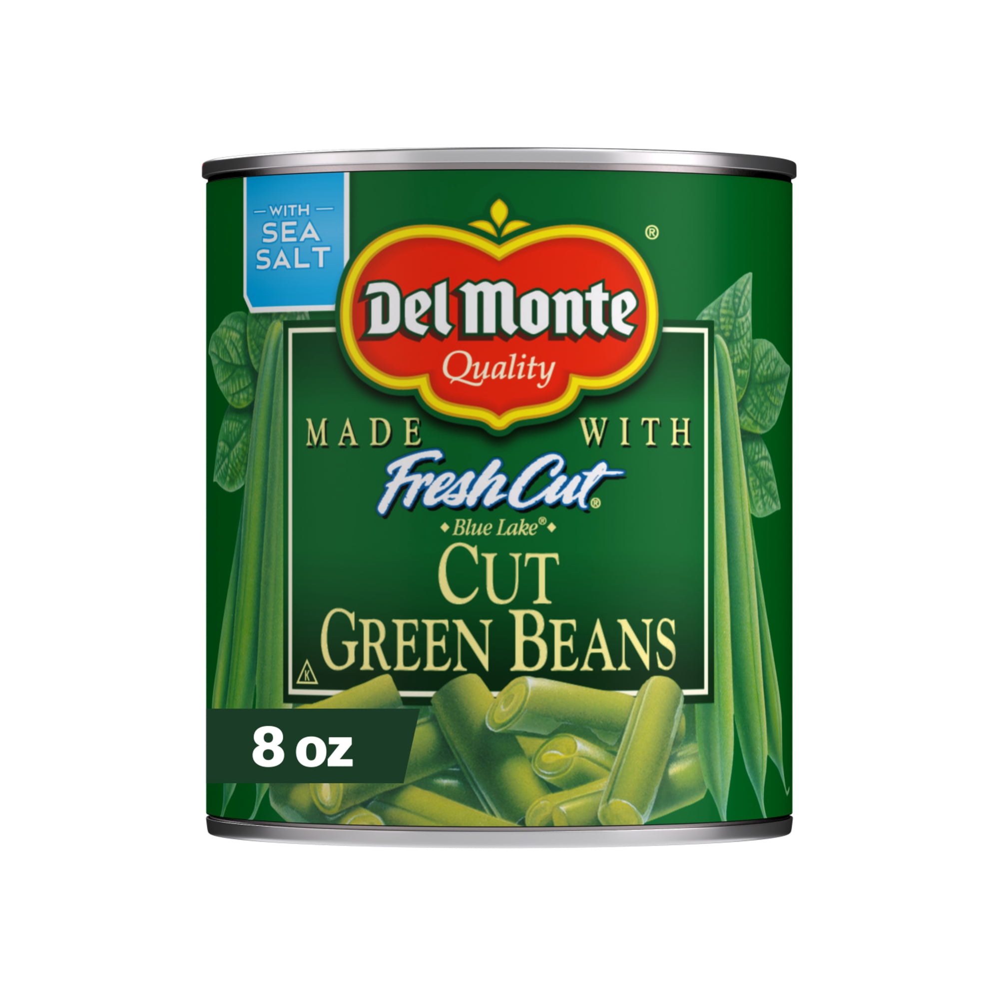 Del Monte Blue Lake Cut Green Beans, Canned Vegetables, 8 oz Can