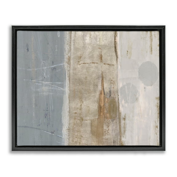 Stupell Industries Tunnel Vision Abstraction Abstract Painting Black Floater Framed Canvas Art Print Wall Art, 21 x 17