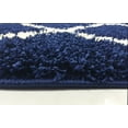 thumbnail image 3 of Moroccan Trellis Shag Area Rug Rugs New Shaggy Collection (Navy Blue, 6'7"X9'6"), 3 of 4