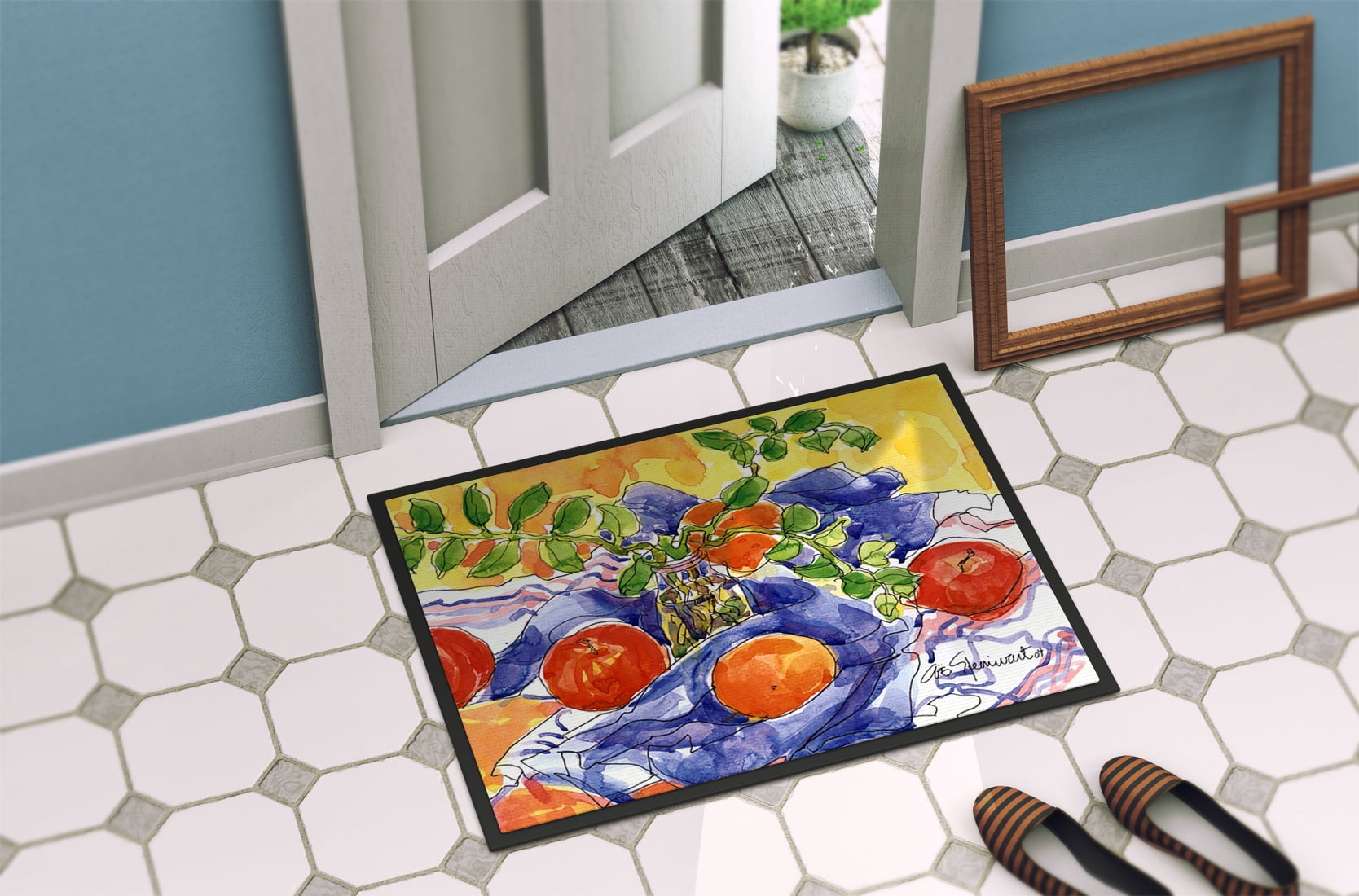 Carolines Treasures Apples Indoor or Outdoor Doormat, 24" x 36", Multicolor