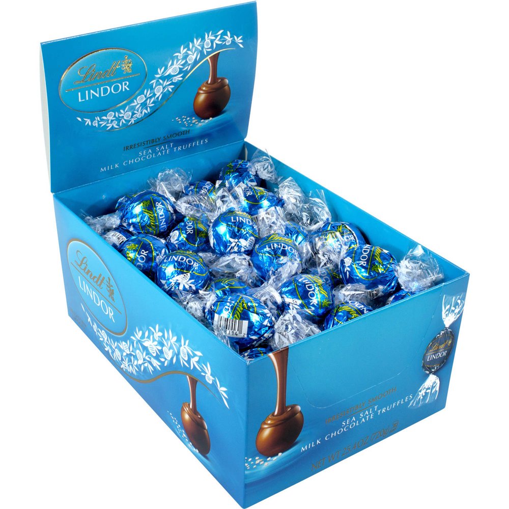 Lindt Lindor Sea Salt Milk Chocolate Truffles, 60 count