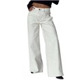 thumbnail image 2 of Women's Jeans Wide Leg Jeans Classic Fashion Retro Casual Pants Denim Pants Loose Boyfriends Jeans Denim Pants White,6, 2 of 6