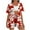 Red, variant on 2 Piece Outfits for Women Summer Trendy Floral Printed Short Sleeve Cardigan Shirt & Shorts Hawaiian Beach Sets (XL, Green)
