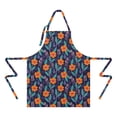 thumbnail image 2 of Pioneer Flower Floral Print Pattern Apron for Women and Men, Cotton Linen Waterproof with Pockets, Adjustable, 33x27 Inch for Kitchen, Gardening, BBQ, Salon, 2 of 6