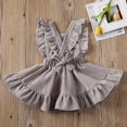 thumbnail image 3 of PENGXIANG Bébé Filles Velours Bretelles Jupe Bébé Enfant en Bas Âge Ruffled Casual Sangle Robe Soleil Été Tenue Vêtements, 3 of 7