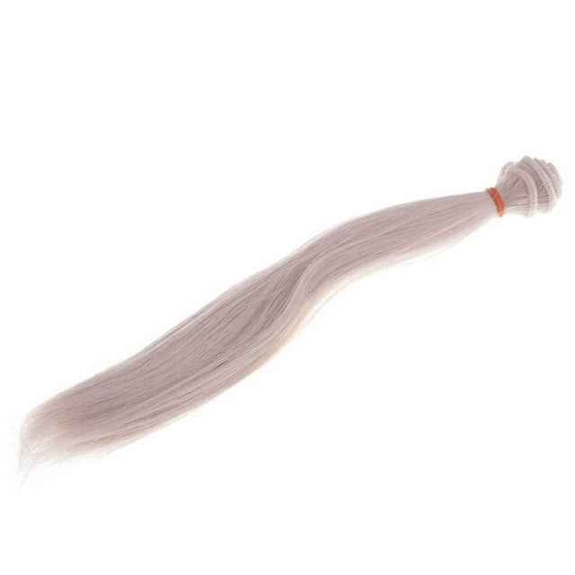 Straight Long Hair DIY Making Doll Accessories 25x100cm Dolls Grey pink