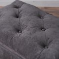 thumbnail image 4 of Pouf en Tissu Touffeté Gris Touffeté, 4 of 5