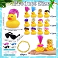 thumbnail image 2 of Havagdtm - Juego de 16 mini patos con peluca, collar y gafas de sol para decoración de fiesta de cumpleaños, baby shower, 2 of 5