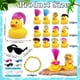 thumbnail image 2 of Havagdtm - Juego de 16 mini patos con peluca, collar y gafas de sol para decoración de fiesta de cumpleaños, baby shower, 2 of 5