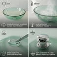 thumbnail image 4 of Renovators Supply 11 5/8" Tempered Glass Round Bathroom Vessel Sink with Drain Clear Mini Bowl Sink, 4 of 15