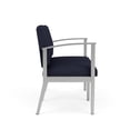 thumbnail image 2 of Amherst Steel Reception Waiting 2-Seat Chair / Silver Steel / Navy Blue, 2 of 3