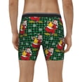 thumbnail image 4 of Picia Vintage Santa Skiing Green Plaid Pattern Men's Athletic Long Leg Briefs , Performance Stretch Underwear，Moisture-Wicking, 4 of 7