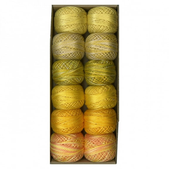 Valdani Pearl Cotton Ball Size 8 73yd Two In Yellow