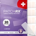 thumbnail image 1 of PatchRx Parches grandes para espinillas para la cara (paquete de 20) Tratar imperfecciones Parches para espinillas durante la noche Parches hidrocoloides grandes para el acné Vendajes hidrocoloides Pa, 1 of 5