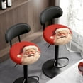 thumbnail image 3 of Chaqlin Oil Painting 3D Santa Claus 2 Pcs 3D Printed Stool Covers Round, Breathable Non-Slip Chair Seat Covers, Elastic Slipcover for 12-16 Inch 16 Inch Stools Cover, 3 of 6