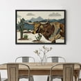 thumbnail image 3 of IDEA4WALL Framed Canvas Print Western Decor Longhorn Cow Portrait & Mountain Wall Art Animals Wildlife Landscape Traditional Artwork for Living Room, Bedroom, Office - Black 16"x24", 3 of 5