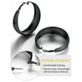 thumbnail image 6 of U7 Hoop Earring for Women Chunky Stainless Steel Earring Black Hoop Earring Jewelry Christmas Birthday Gift for Daughter Wife, 60mm, 6 of 8