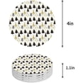 thumbnail image 1 of FMSHPON Merry Christmas Xmas Tree Winter Christmas Set of 8 Round Coaster for Drinks, Absorbent Ceramic Stone Coasters Cup Mat with Cork Base for Home Kitchen Room Coffee Table Bar Decor, 1 of 6