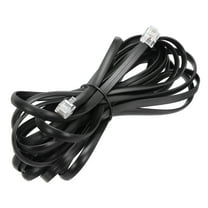 Uxcell 1 Pack Telephone Cord, 16.4ft Phone Cable RJ12 6P6C Male to Male Straight Wired Handset Cord for Home, Office, Black
