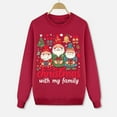 thumbnail image 2 of Fiaer Christmas with Family Sweatshirts Funny Santa Graphic Xmas Pullover Long Sleeve Trendy Crew Neck Comfort Holiday Tops Men XL, 2 of 5