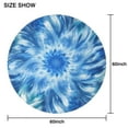 thumbnail image 6 of Blue Burst Pattern Round Tablecloth 60"x60",Wrinkle Wipeable Table Cloth for Kitchen Dining Room Picnic Patio Party, 6 of 6