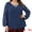 Royal Blue, variant on Women's Plus Lace Sheer Long Sleeves Cross V Neck Blouse 1X Brick Red