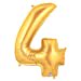 thumbnail image 3 of Number 4 Metallic Gold 40in Balloon, 3 of 3