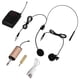 thumbnail image 2 of Wireless Microphone Set with Head-Wear + Lavalier Lapel Mics mitter Receiver UHF Frequency for, 2 of 5