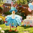 thumbnail image 5 of Viflosae Porch Goose Clothes Porch Goose Outfit 23 Inch White Goose Birthday Decoration Set Large Plush Stuffed Animal Decor for Birthday Party Table Centerpiece Room Celebration, 5 of 8