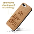 thumbnail image 3 of Case Yard Wooden Case Outside Soft TPU Silicone, Slim Fit Shockproof Wood Protective Phone Cover for Girls Boys Men and Women, Supports Wireless Charging Do Epic Shit Design case for iPhone-8-Plus, 3 of 7