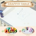 thumbnail image 5 of Toddler Table and 2 Chairs, Height Adjustable Kids Table and Chair Set, Kids Multi-Activity Table with Graffiti Desktop, Built-in Storage, Kids Table for Ages 3-8, 5 of 7