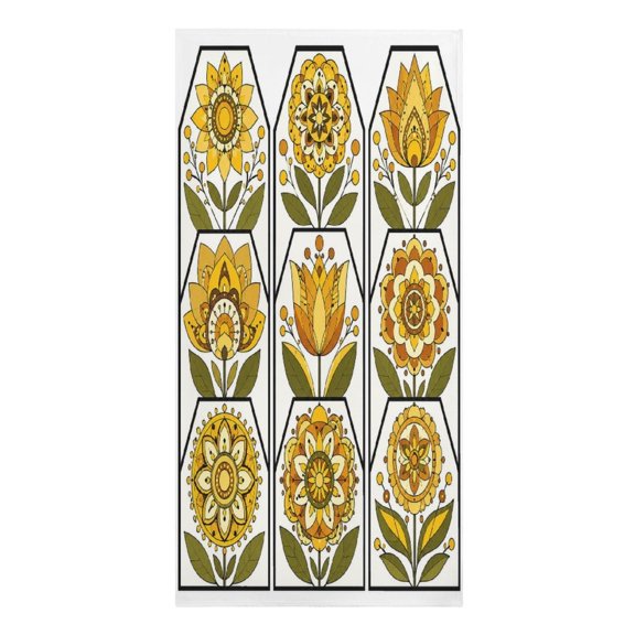 RKSupls Vintage Flower Tiles Microfiber Beach Towel Absorbent Compact Towels for Swimming Pool Beach Travel Things for Vacation Essentials Adult Gift,61.4×30.3Inch