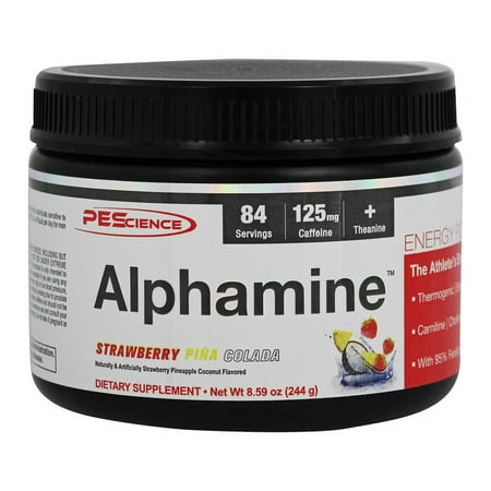 PEScience - Alphamine Energy poudre Strawberry Pina Colada - 8,59 onces.