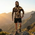thumbnail image 6 of Men's Sun Protection Hoodie Shirt UPF 50+ Rash Guards Camo Long Sleeve SPF UV Fishing Running Swimming Outdoor Shirts, 6 of 9