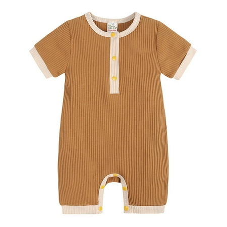 

ASEIDFNSA Valentines Outfit Baby Boy Easter Outfit Baby Summer 1 Piece Outfit Baby Girls Boys Cotton Ribbed Romper Jumpsuit Short Sleeve Playsuit Pants Clothes