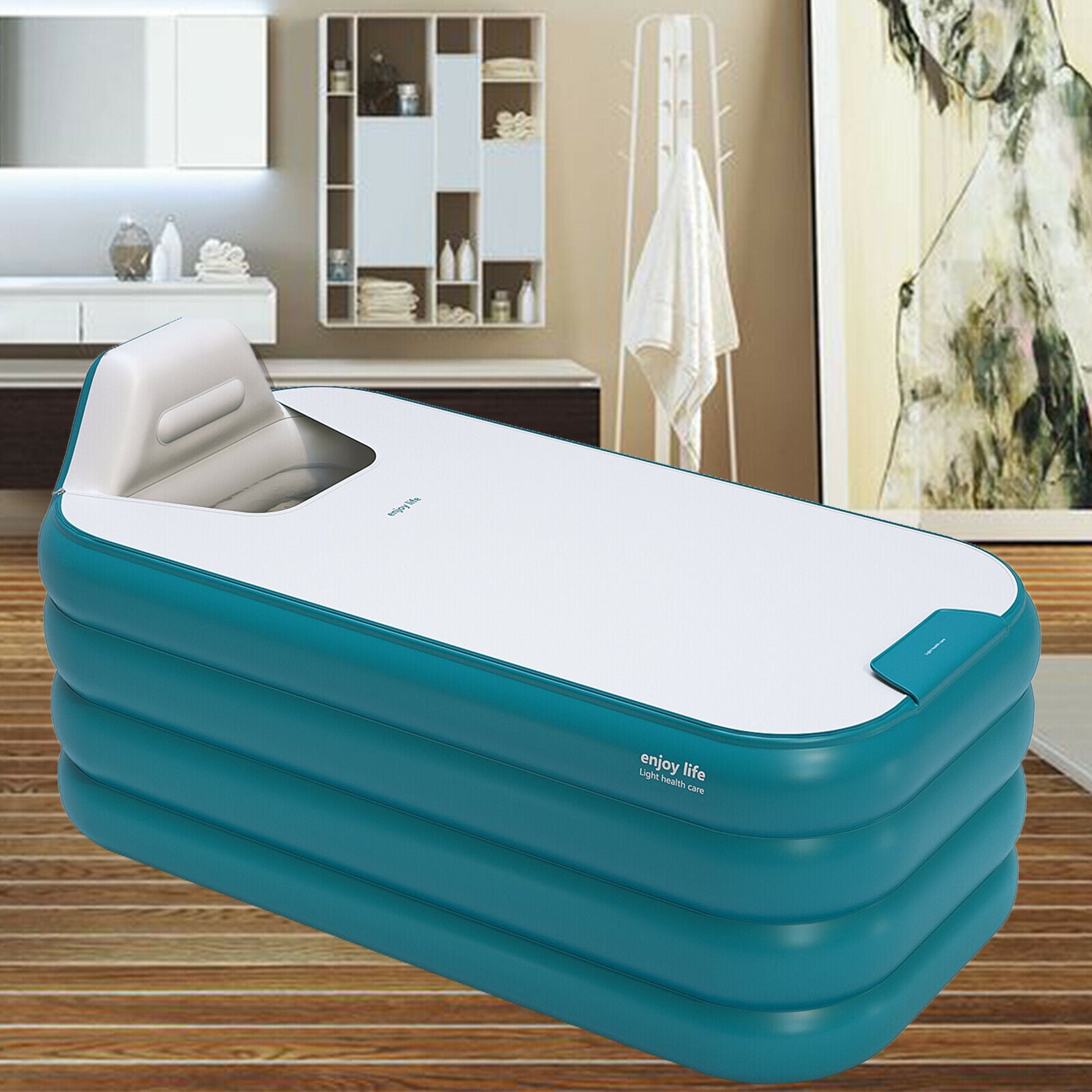 US Folding Bathtub Portable PVC Foldable Water Place Tub Room Spa Massage Bath 