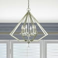 thumbnail image 4 of Livex Lighting Diamond Chandelier in Brushed Nickel, 4 of 7