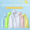 thumbnail image 7 of Women's UPF 50+ Sun Protection Lightweight Hooded Jacket Ourdoor Qucik Dry Running Hiking Long Sleeve Shirt, 7 of 7