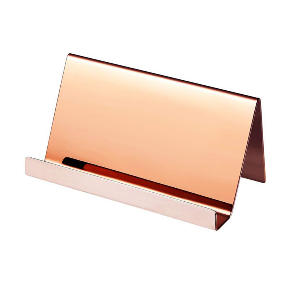 Business Solid Accessories Name Card Holder Display Stand Stainless