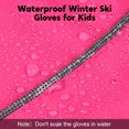 thumbnail image 3 of Cooraby 2 Pack Long Kids Winter Ski Gloves Waterproof Warm Snow Gloves Thick Unisex Mitten Gloves for Girls Boys, 3 of 7