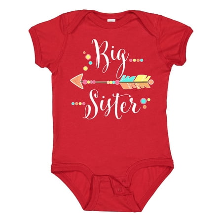 

Inktastic Big Sister- Dots and Arrow Gift Baby Girl Bodysuit