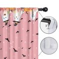thumbnail image 4 of Blackout Kids Curtains,Pink Ghost Bat Halloween Pattern Childrens Insulated Curtains Set Of 2,Bedroom Essentials,Toddler Room Decor 42"x54", 4 of 5