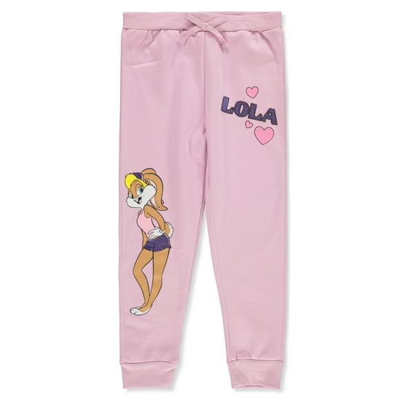 Looney Tunes Girls' Fleece Joggers Color: lilac Size: 4 - 5