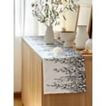 thumbnail image 5 of Table Runner 70 Inches Long for Kitchen Dining, Eucalyptus Leaves Dresser Scarf Farmhouse, Dining Table Decorations for Wedding/Parties, Black Grey Summer Botanical Weeping 13 x 70 In, 5 of 8